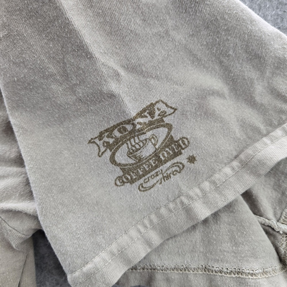 VINTAGE Crazy Shirts Men Shirt XL Beige Dog Beach Combed Cotton Y2K READ - Picture 12 of 12